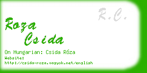 roza csida business card